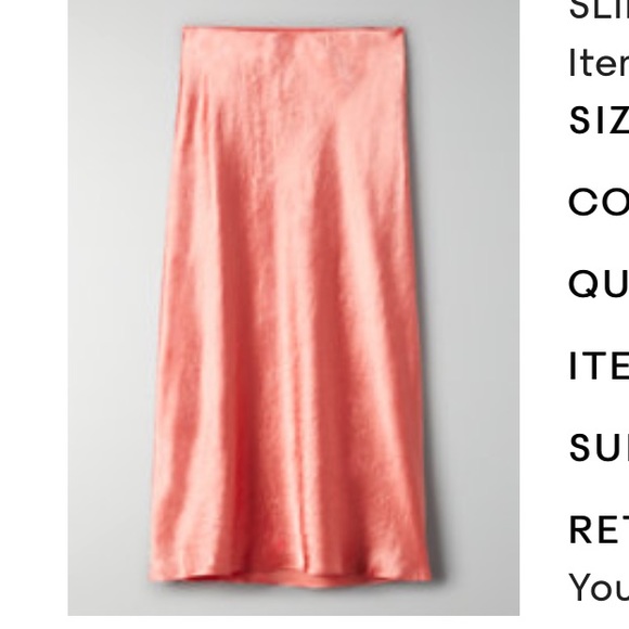 Sold Out color! Aritzia Babaton Slip Skirt 00 NWT - Picture 1 of 1
